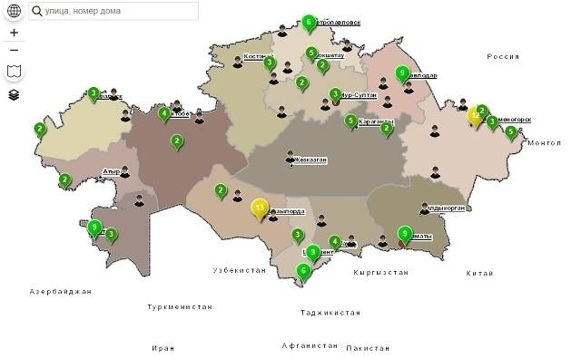 Карта уголовных правонарушений