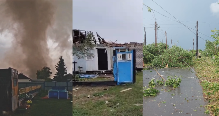 "Было похоже на торнадо": сильный ветер сорвал крыши и оставил без света село в Павлодарской области
