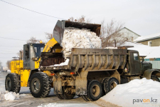 Более 80 тысяч тонн снега вывезли с улиц частного сектора в Павлодаре