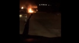 Пассажирский автобус сгорел недалеко от Актобе