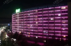 Архитектурную подсветку 12-этажного дома на Торайгырова запустили в Павлодаре