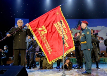 В апреле в Павлодар прибудет копия Боевого знамени ВОВ