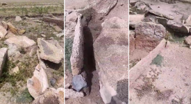 Археологический памятник в Баянауле пострадал от рук неизвестных