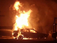 В Рождество в Прииртышье сгорели две автомашины