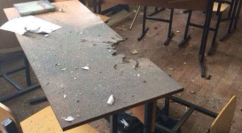 Появились фото кабинета НВП после взрыва гранаты в колледже Алматы
