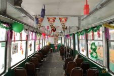 В Павлодаре проходит конкурс на лучший новогодний трамвай