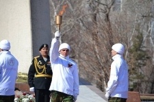 В Павлодаре зажгли "Факел Победы"