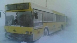 39 пассажирских автобусов сошли с рейса из-за мороза в Павлодаре