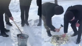 Сожгли флаг и разбили герб: что на самом деле происходило на видео из Павлодара