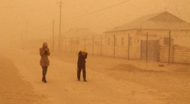 Мангистау накрыла сильнейшая пыльная буря