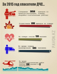 В 2015 году пожарные Павлодарской области спасли 139 человек