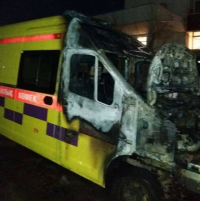 В Экибастузе загорелась машина скорой помощи
