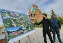 Территория Благовещенского собора в Павлодаре преобразится