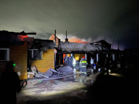 Дом сгорел в пригороде Павлодара