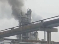 Пожар на нефтехимическом заводе произошел в Павлодаре